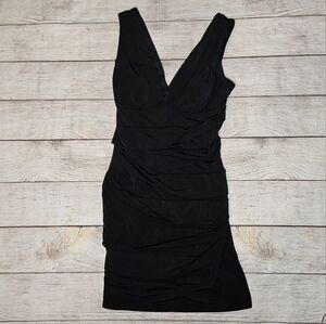 Deb black mini sexy bodycon cocktail dress